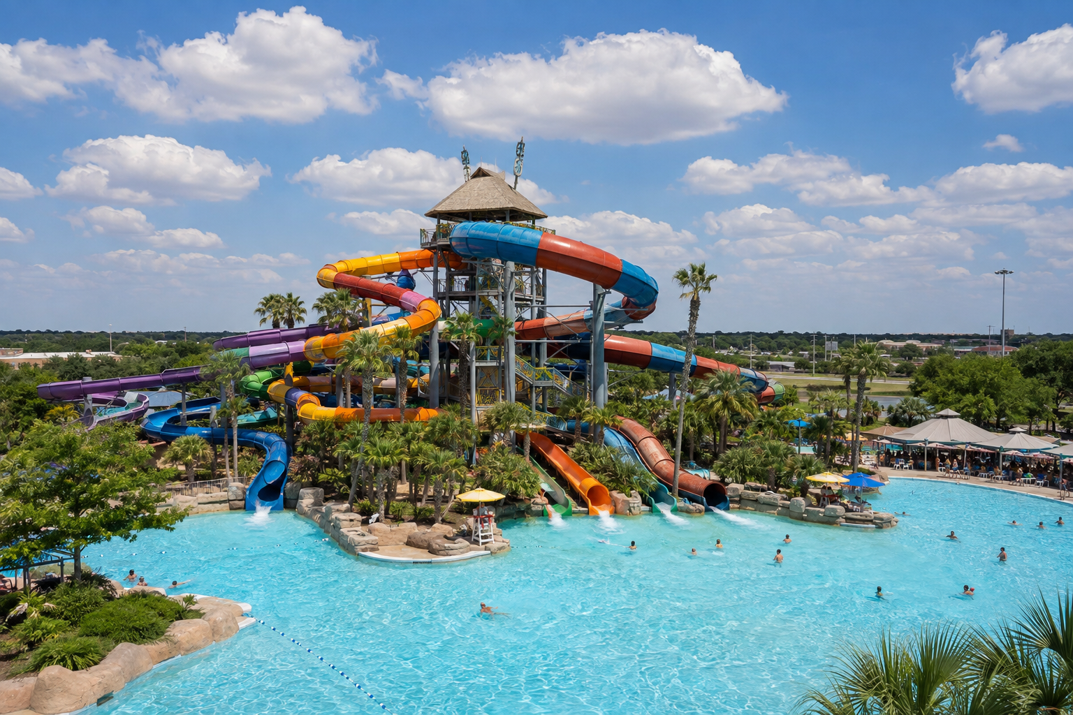 Temporary AI visual representing Houston Area Water Park